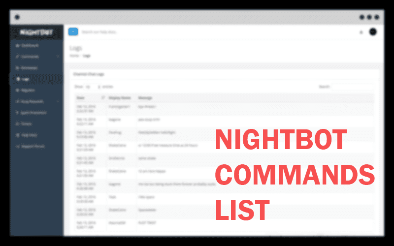 Nightbot-Befehle für Twitch 2022