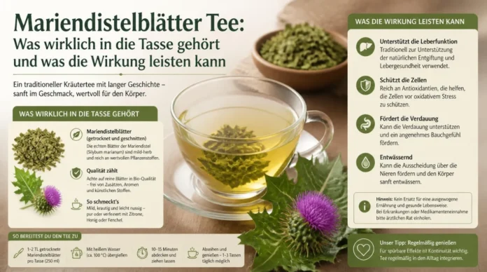 Mariendistelblätter Tee