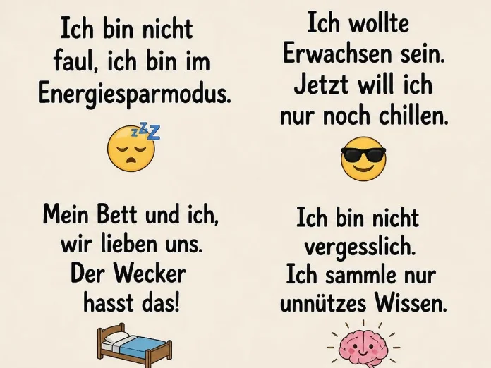 Sprüche lustig kurz aber wahr: 101 ehrliche Pointen für Alltag, Arbeit und Freunde